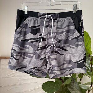 Men’s TADDLEE Swim Shorts Briefs Gray Camo Size XL EUC